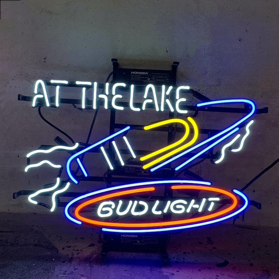 Yacht At The Lake Bud Light Neon Light Sign