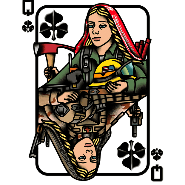 Queen of Clubs - Wildland Firefighter / Combat Medic