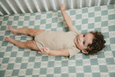Organic Bamboo Cotton Muslin Crib Sheet in Checkered Bears