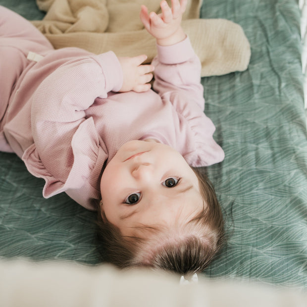 Organic Bamboo Blend Crib Sheet in Beanstalk