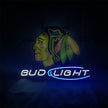 Chicago Blackhawks Hockey Bud Light Neon Signs Light