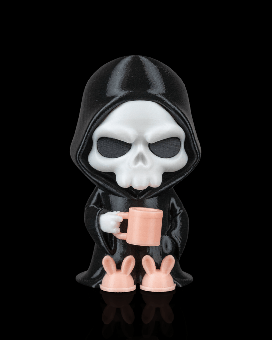 Coffin Break - Spooky Cute Grim Reaper Figurine (3D Printed, Multi Color or DIY)