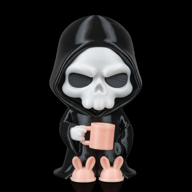 Coffin Break - Spooky Cute Grim Reaper Figurine (3D Printed, Multi Color or DIY)
