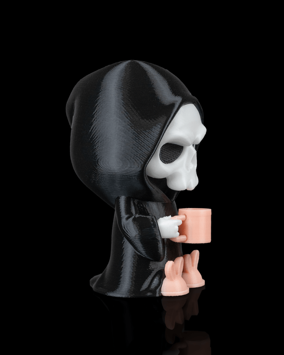 Coffin Break - Spooky Cute Grim Reaper Figurine (3D Printed, Multi Color or DIY)