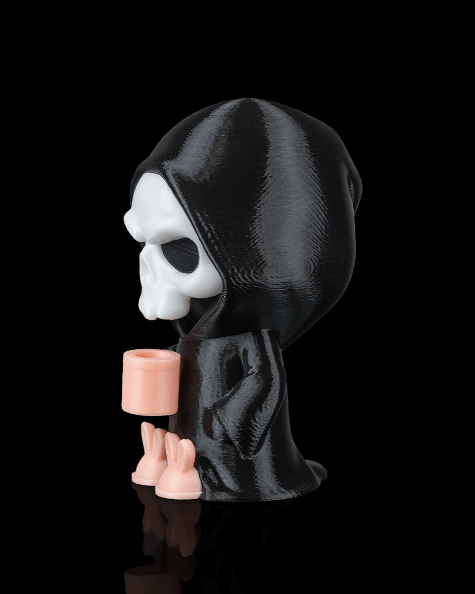 Coffin Break - Spooky Cute Grim Reaper Figurine (3D Printed, Multi Color or DIY)
