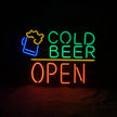 Cold Beer Open Neon Signs Light