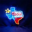 Coors Light with Texas Maps Neon Signs Light