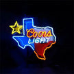 Coors Light with Texas Maps Neon Signs Light