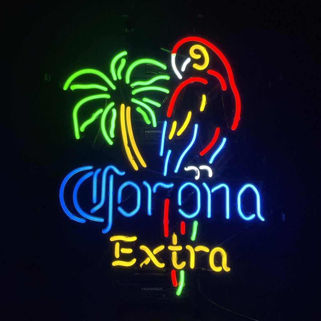 Palm Tree Parrot Corona Extra Neon Light Sign