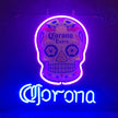 Corona Extra Dia de los Muertos Skull Neon Light Sign