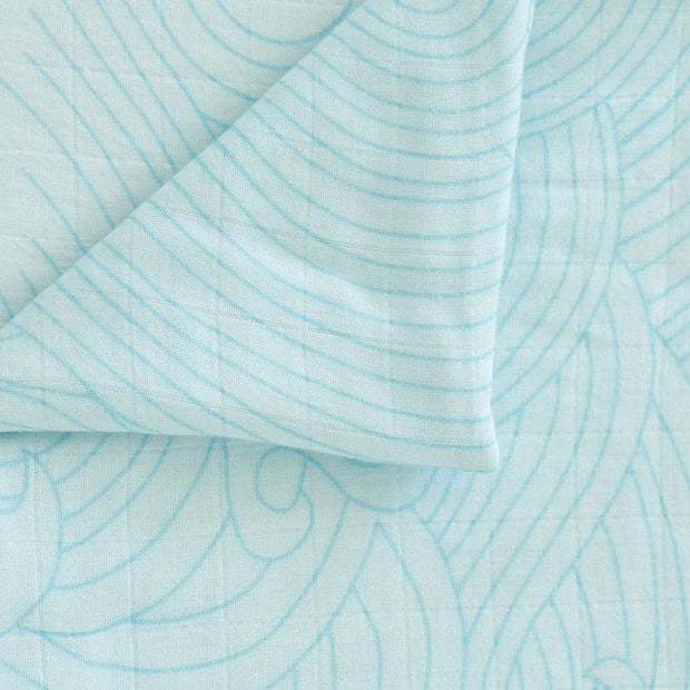 Organic Crashing Sea Waves Bamboo Cotton Blend Crib Sheet
