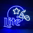Dallas Cowboys Helmet with Miller Lite Beer Neon Signs Light