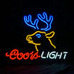 Deer and Coors Light Beer Neon Sign Light