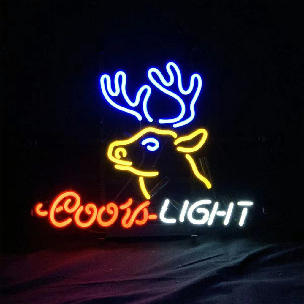 Deer and Coors Light Beer Neon Sign Light