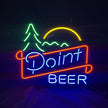 Point Beer Mountain Sunrise Neon Sign Light
