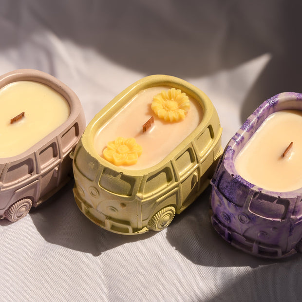Retro Van Candle | Wood Wick