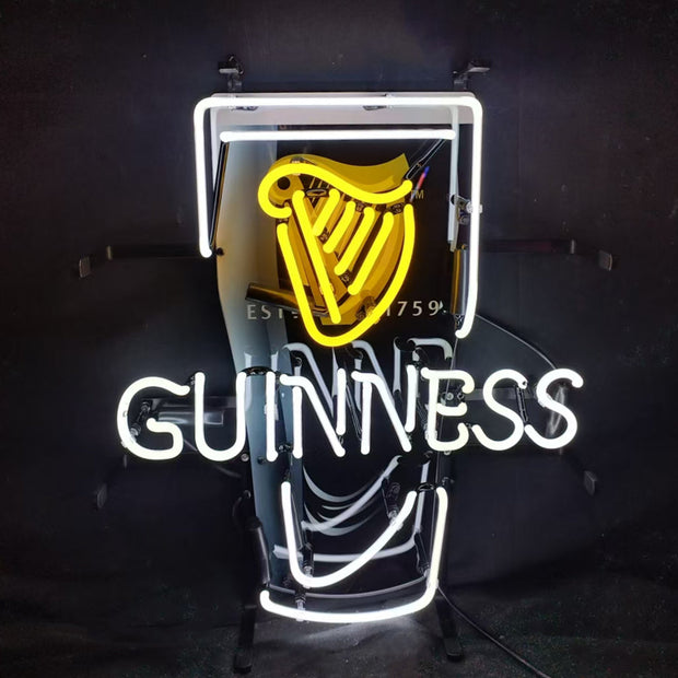 Estd 1759 Guinness Harp Lager Black Can Neon Signs