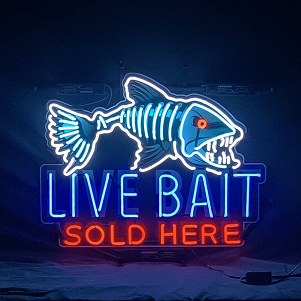 Fangtooth Live Bait Sold Here Neon Signs Light
