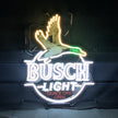 White Busch Light Flying Duck Quack One Open Neon Signs