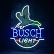 Blue Busch Light Flying Duck Quack One Open Neon Signs