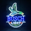 Blue Busch Light Flying Duck Quack One Open Neon Signs