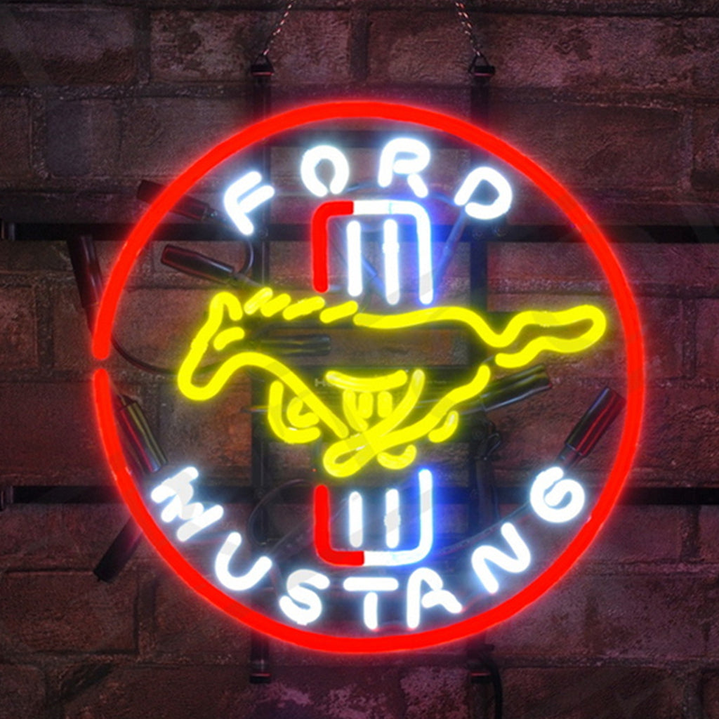 Ford Mustang Racing Car Auto Neon Signs Light