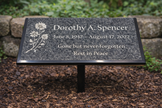 Personalized Black Marble Grave Marker, 12 x 6 Laser Engraved Memorial Plaque with Ground Stand