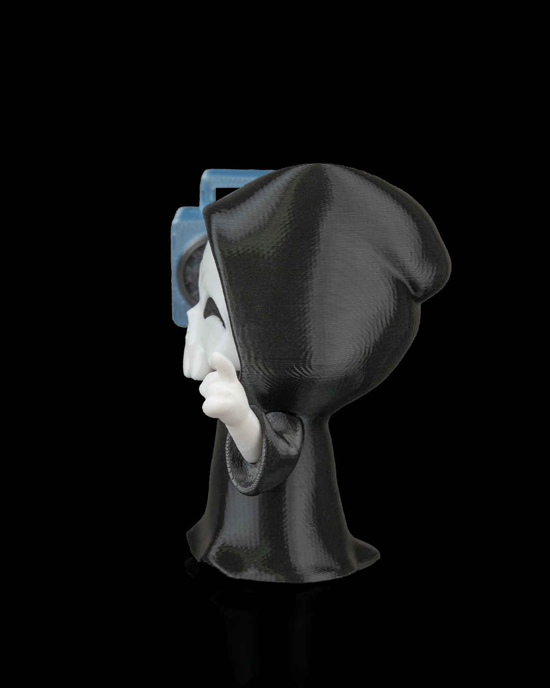 Groove Reaper - Boombox Grim Reaper Figurine (3D Printed, Multi Color or DIY)