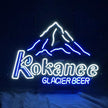 Kokanee Glacier Beer Snow Mountain Neon Light Sign