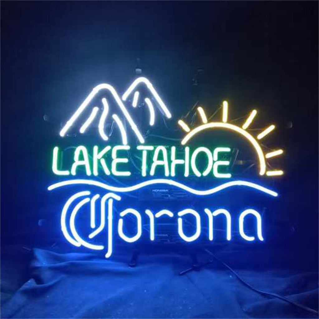 Lake Tahoe Corona Extra Sunrise Mountain Neon Signs Light