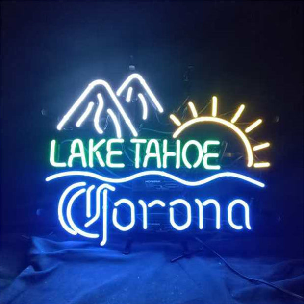 Lake Tahoe Corona Extra Sunrise Mountain Neon Signs Light