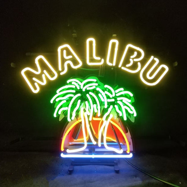 Malibu Beer Palm Tree Neon Signs