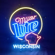 Miller Lite &Wisconsin State Neon Signs