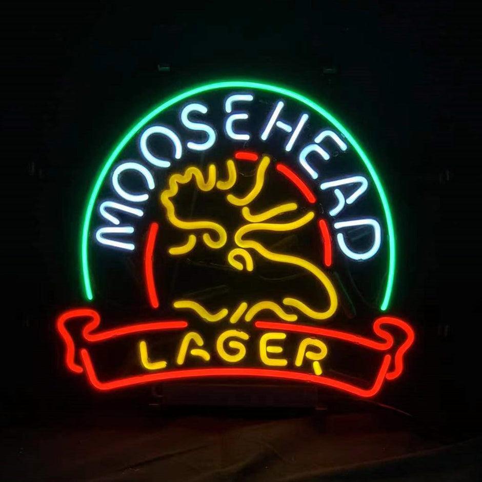 Moosehead Lager with Stag Deer Neon Signs Light