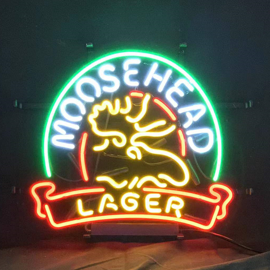 Moosehead Lager with Stag Deer Neon Signs Light