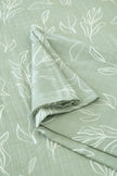 Organic Bamboo Cotton Muslin Swaddle Blanket in Natural Oasis Willow