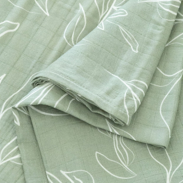 Organic Bamboo Cotton Blend Crib Sheet in Natural Oasis Willow