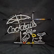 Cocktails with Under Umbrella Parrot Neon Signs