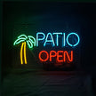Patio Open with Palm Tree Neon Signs Light