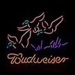 Pink Pheasant Hunter Budweiser Neon Sign Light