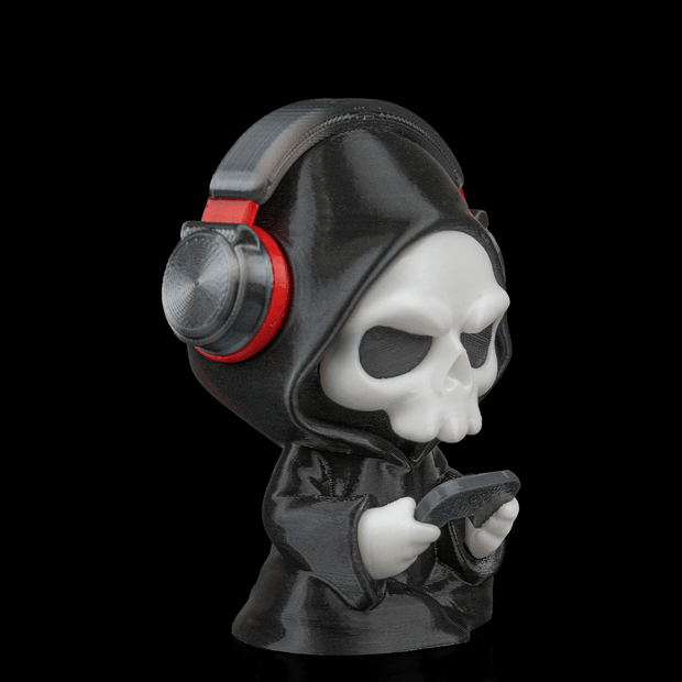 Press F - Gamer Grim Reaper Figurine (3D Printed, Multi Color or DIY)