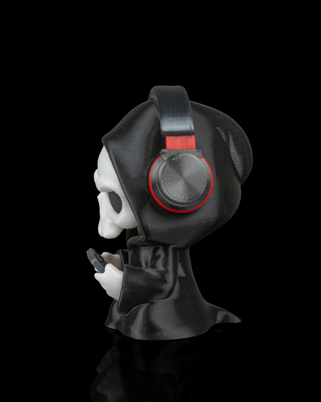 Press F - Gamer Grim Reaper Figurine (3D Printed, Multi Color or DIY)
