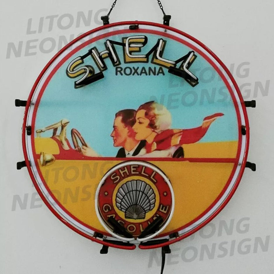 Shell Gasoline Roxana Neon Signs