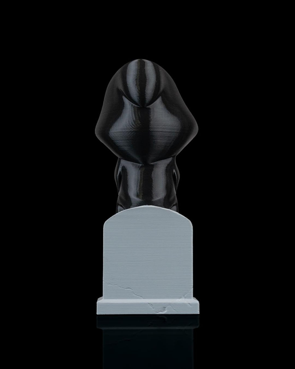 Sweet Rest - Grim Reaper Figurine on Tombstone (3D Printed, Multi Color or DIY)