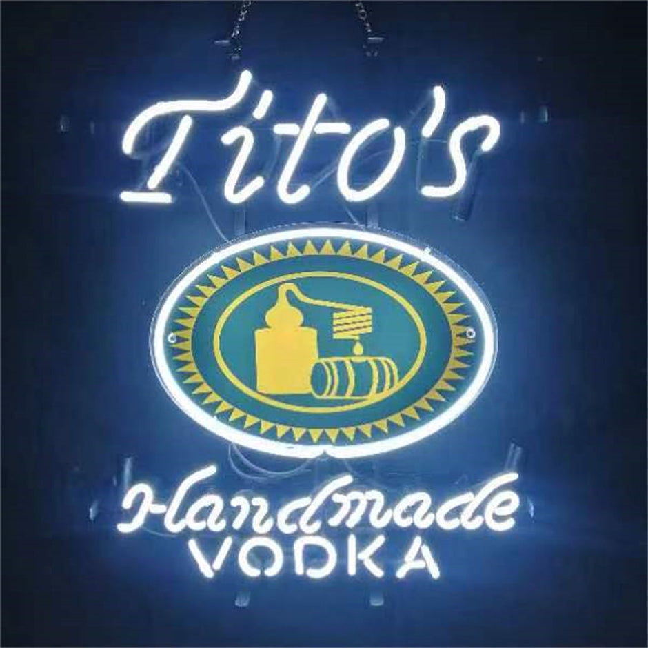 White Tito's Handmade Vodka Neon Signs Light