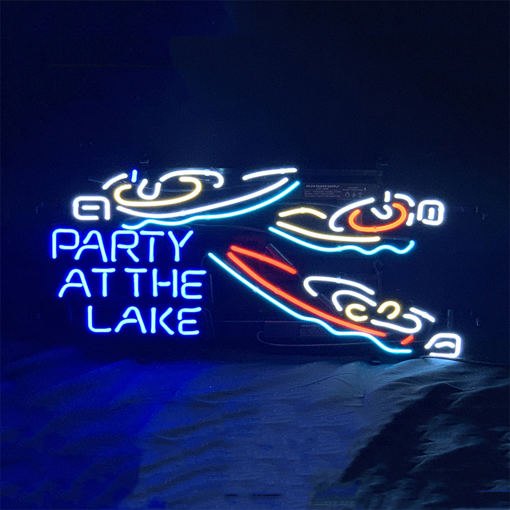 Yacht Party At The Lake Neon Signs