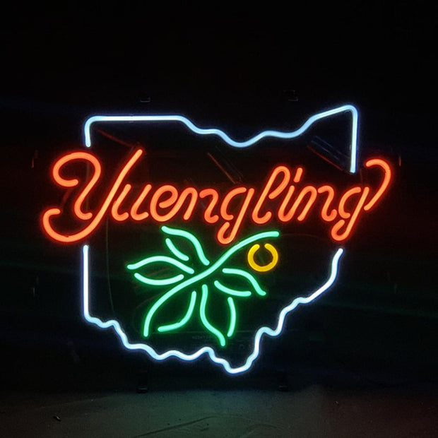 Yuengling Lager with Ohio Map Neon Sign Light
