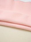 Colorblock Patchwork Half Button Baggy Sweatshirt