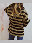 Striped Round Neck Long Sleeve Sweater