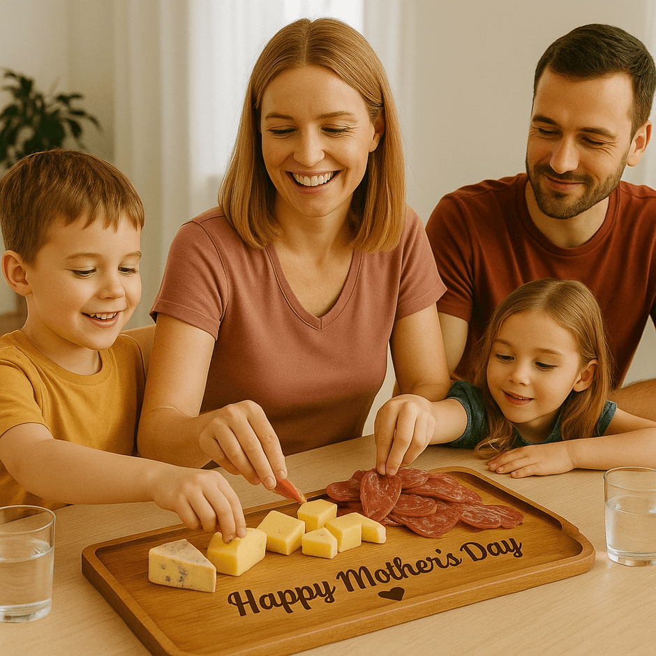 Acacia Charcuterie Board - 13.8x5.5" - Personalized With Your Special Message For The Occasion - Custom Crafting Alliance, LLC